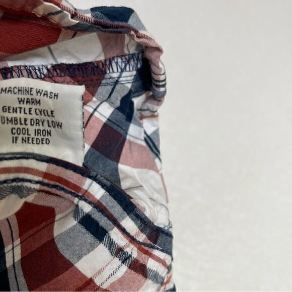 BUCKLE Athletic Fit Pearl Snap Front Plaid Long Sleeve Shirt L - Picture 6 of 8